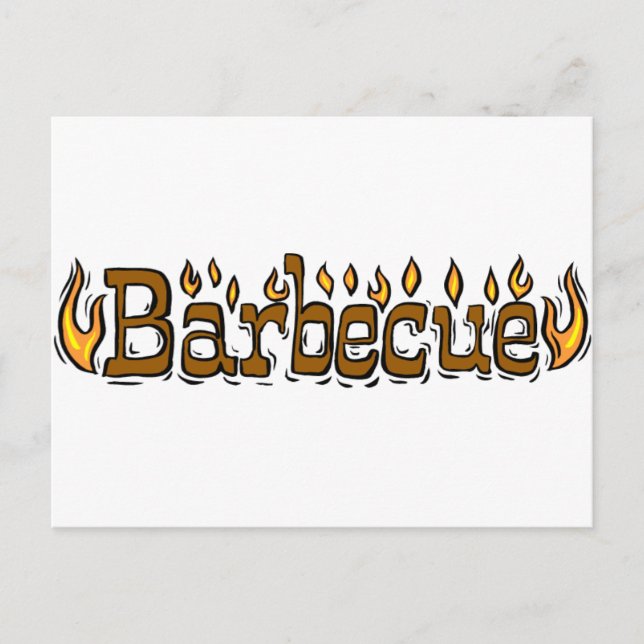 Carte Postale Bienvenue Au Barbecue (Devant)