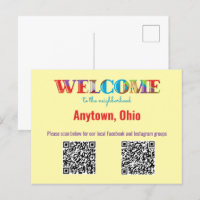 BIENVENUE au code QR personnalisé de voisinage
