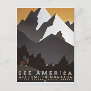 Carte Postale Bienvenue au Montana