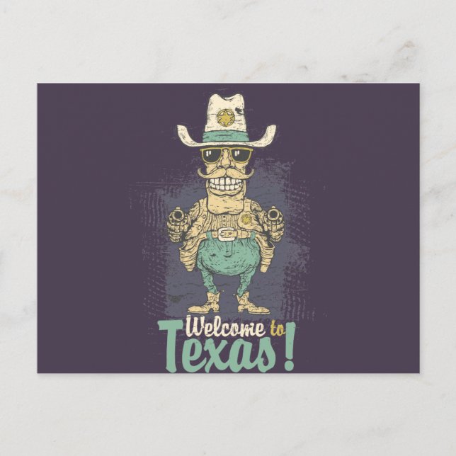 Carte Postale Bienvenue au Texas (Devant)