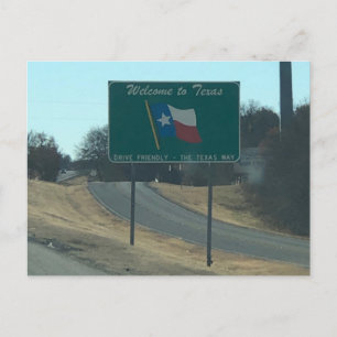 Carte Postale Bienvenue au Texas Postcard