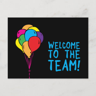 Carte Postale bienvenue aux ballons de fête de l'équipe