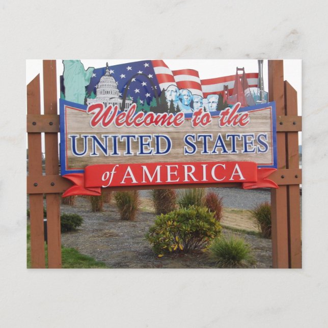 Carte Postale Bienvenue aux Etats-Unis (Devant)