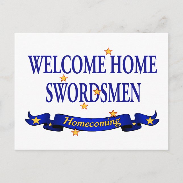 Carte Postale Bienvenue chez nous Swordsmen (Devant)