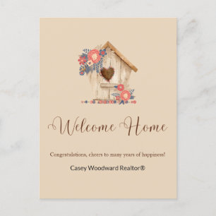 Carte Postale Bienvenue chez vous Agent immobilier Félicitations
