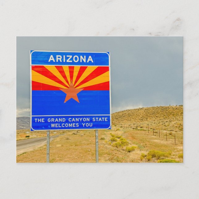 Carte Postale Bienvenue dans le Grand Canyon State of Arizona (Devant)