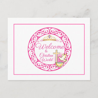 Carte Postale Bienvenue dans le monde chrétien