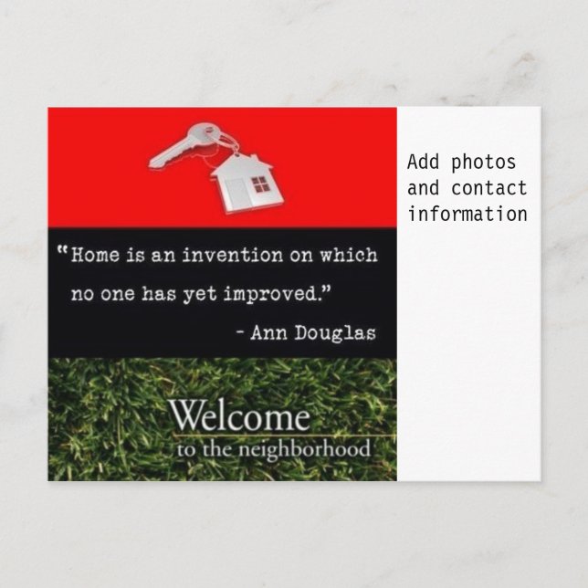 Carte Postale Bienvenue Dans Le Quartier (Devant)