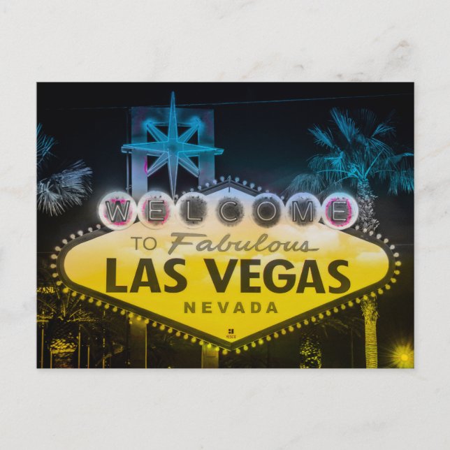 Carte Postale Bienvenue dans le voyage de LAS VEGAS (Devant)