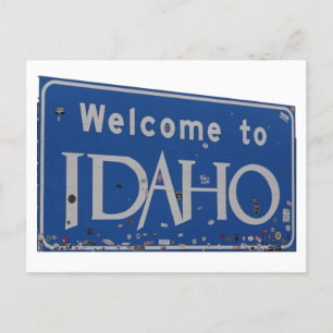 Carte Postale Bienvenue dans les notes post-it de Idaho
