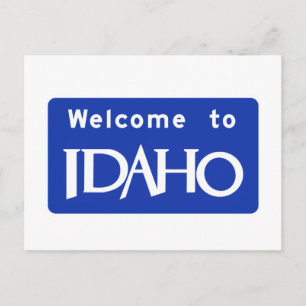 Carte Postale Bienvenue dans l'Idaho - Panneau routier USA