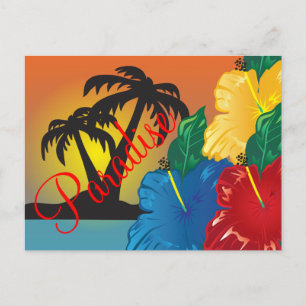 Carte Postale Bienvenue dans un beau paradis tropical