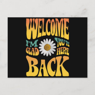 Carte Postale Bienvenue de retour Je suis heureux que vous soyez