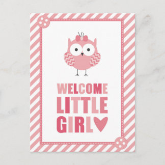 CARTE POSTALE BIENVENUE PETITE FILLE
