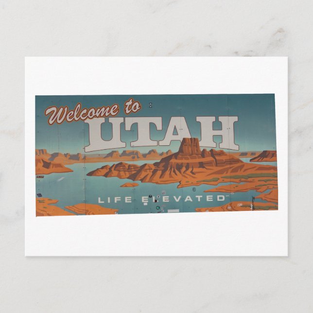 Carte Postale Bienvenue sur le Carnet de l'Utah (Devant)