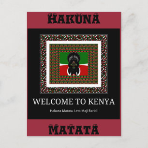 Carte Postale Bienvenue sur Magical Kenya : Hakuna Matata