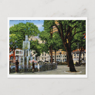 Carte Postale Bienville Sq, Mobile, AL Vintage