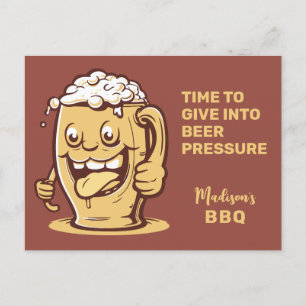 Carte Postale Bière de texte personnalisé amusante