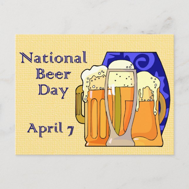 Carte Postale Bière jour 7 avril national (Devant)