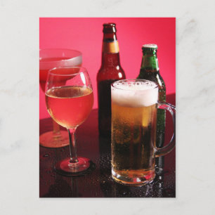 Carte Postale Bière, vin et margarita