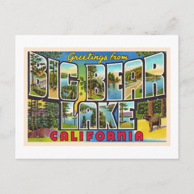 Carte postale Big Bear Lake California CA (Devant)