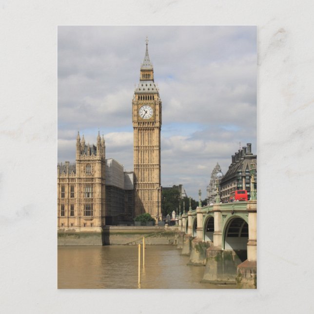 Carte Postale Big Ben et les Chambres du Parlement - Londres (Devant)