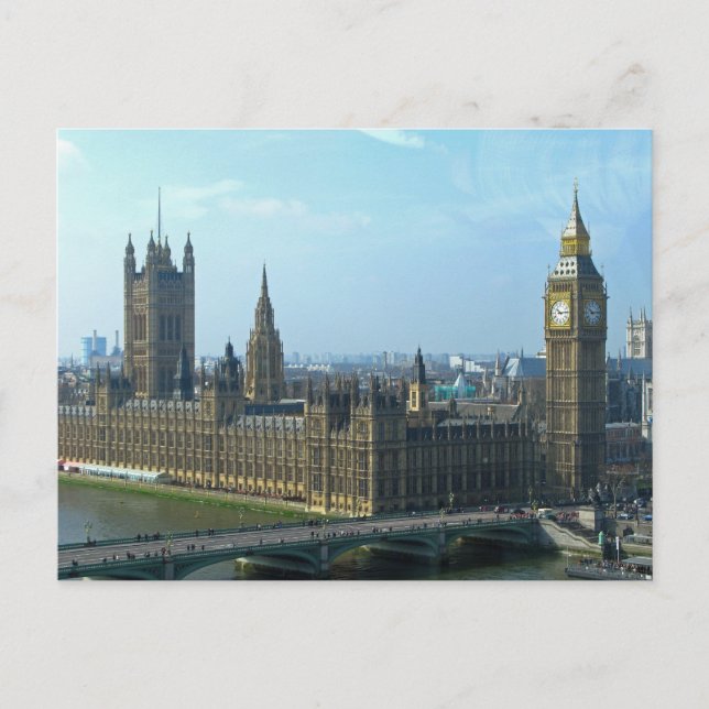 Carte Postale Big Ben et les Chambres du Parlement - Londres (Devant)