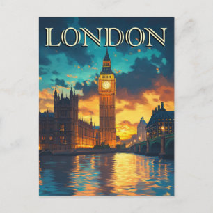 Carte Postale Big Ben, Voyage à Londres 