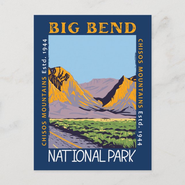 Carte Postale Big Bend National Park Chisos Mountain Perturbé (Devant)