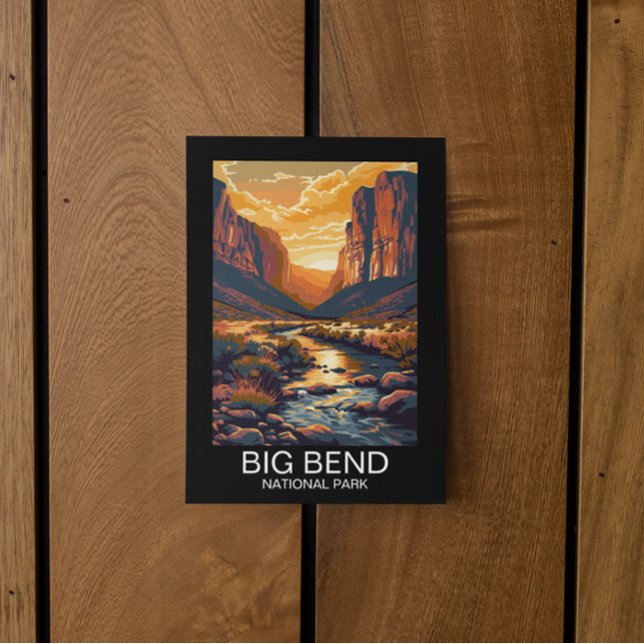 Carte Postale Big Bend National Park Texas Retro Travel (big bend national park texas postcard)