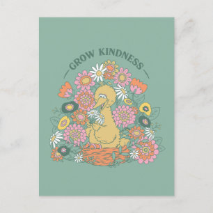 Carte Postale Big Bird   Grow Kindness Floral Graphic