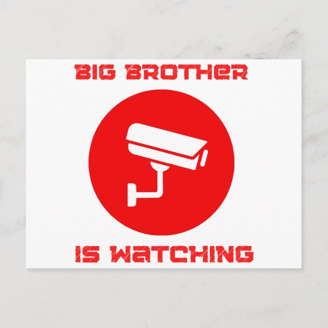 Carte Postale Big Brother regarde 1984 ingsoc (Devant)