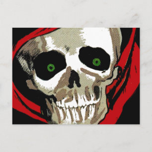 Carte Postale Big Eerie Zombie Eyes Skeleton Halloween