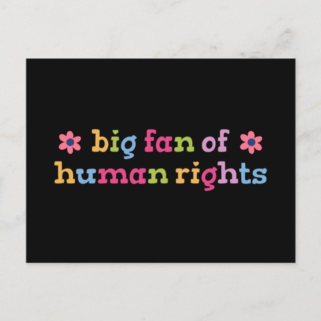 Carte Postale Big fan of human rights (Devant)