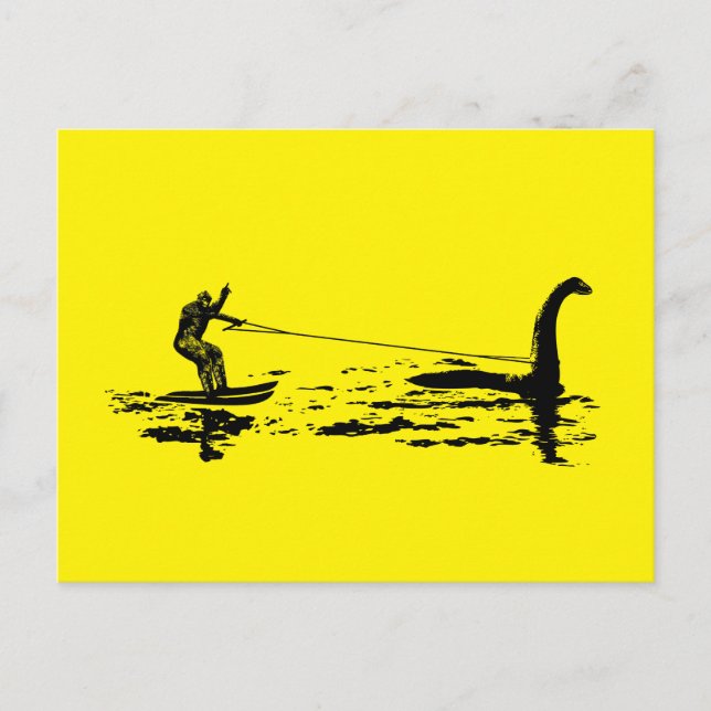 Carte Postale Big Foot et Nessie (Devant)