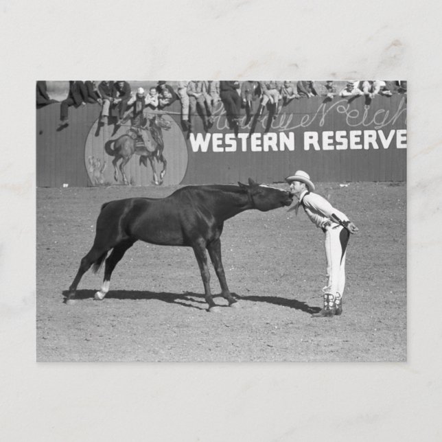 Carte Postale Big Horse Kiss, 1940 (Devant)