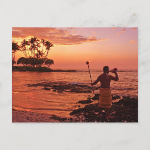 Carte Postale Big Island, Hawaii. Coucher de soleil, Big Island