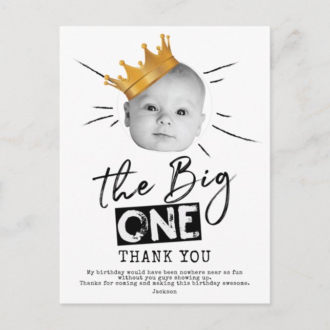 Carte Postale Big One Premier anniversaire Merci photo (Devant)