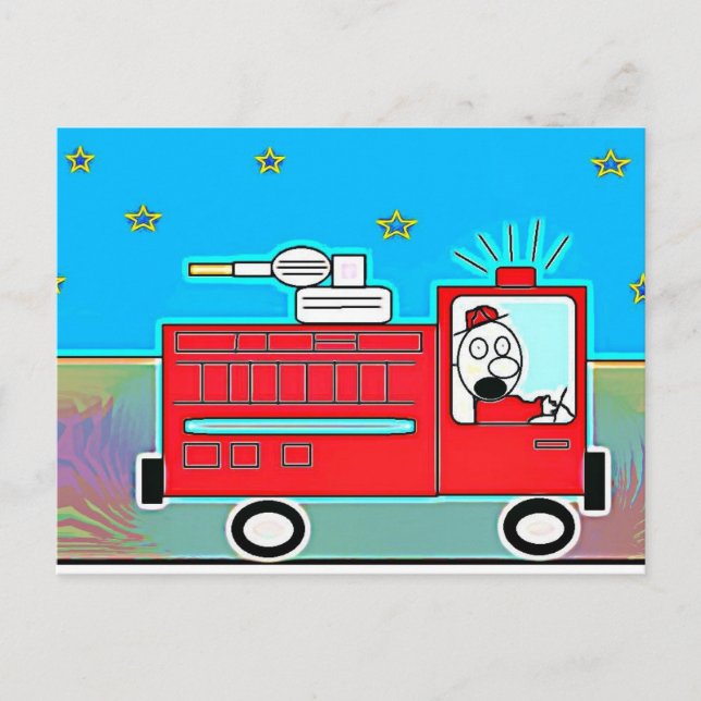 Carte Postale Big Red Truck (Devant)