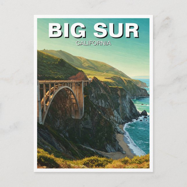 Carte Postale Big Sur California Bixby Bridge Travel (Devant)