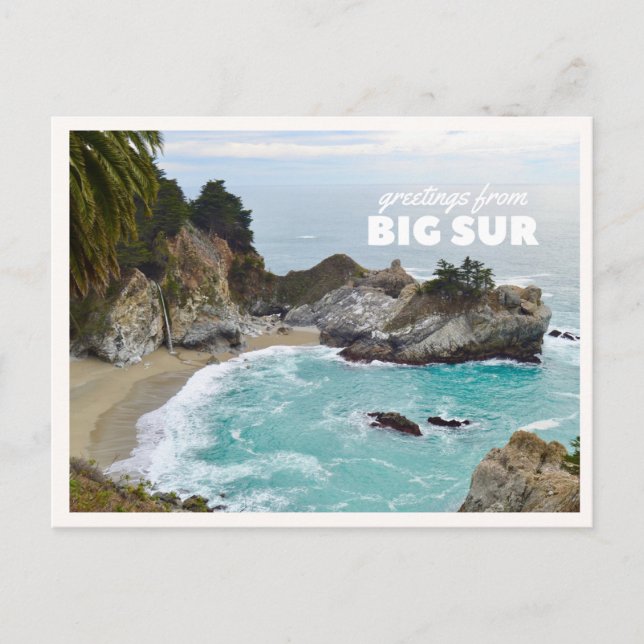 Carte Postale Big Sur Chute d'eau de McWay Pacific Coast Highway (Devant)