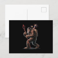 Bigfoot Feu d'artifice 4 juillet Drapeau Usa Sasqu