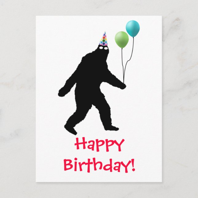 Carte Postale Bigfoot Joyeux Anniversaire ! (Devant)