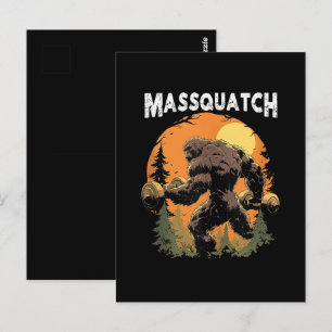 Carte Postale Bigfoot Massquatch Drôle