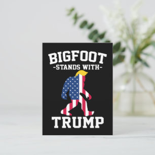 Carte Postale Bigfoot soutient Trump Élections 2024