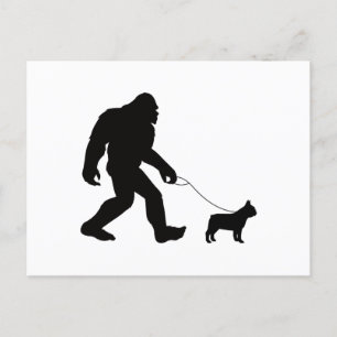 Carte Postale Bigfoot Walking French Bulldog