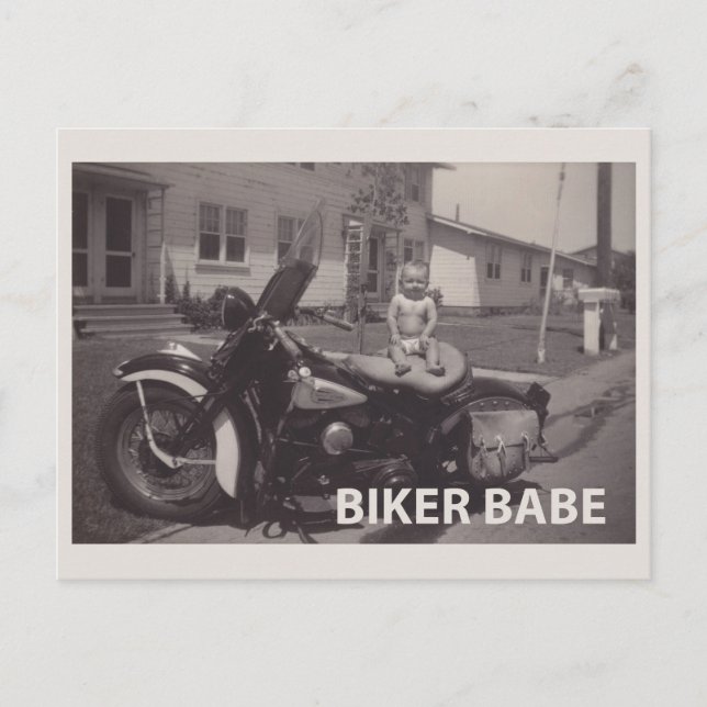 Carte Postale biker (Devant)