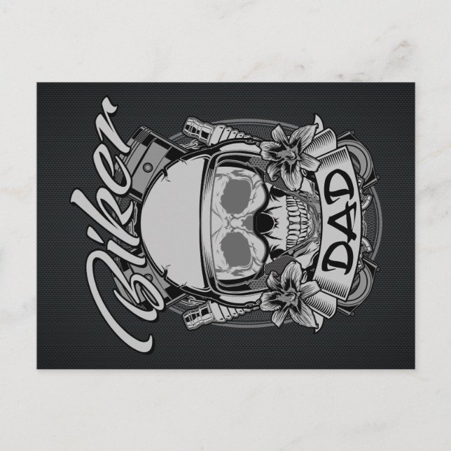 Carte Postale Biker Papa (Devant)