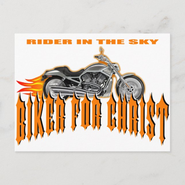 Carte Postale Biker pour Christ (Devant)