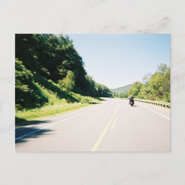 Carte Postale Biker — Une Belle Promenade (Devant)